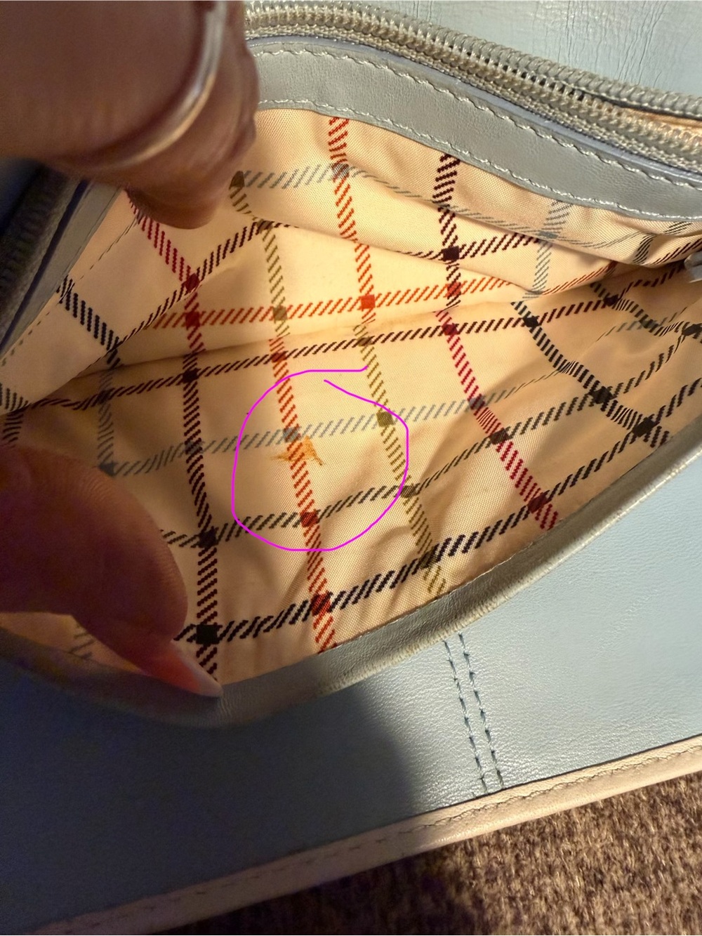Coach Bleecker Tattersall Signature Canvas Buckle Wallet Blue White EUC - Picture 15 of 15